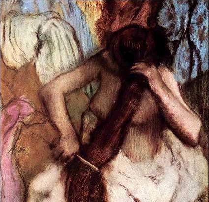 femme se coiffant - Edgar Degas