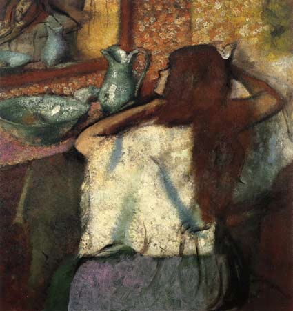 femme se peignant - Edgar Degas